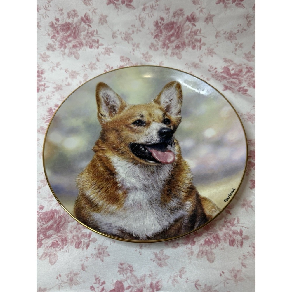 Danbury Mint Faithful Friend Pembroke Welsh Corgi Collector Plate 8"